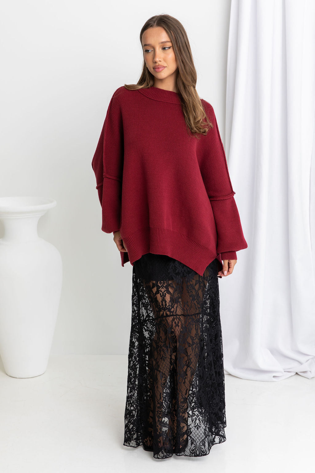Zahra Lace Skirt - Black