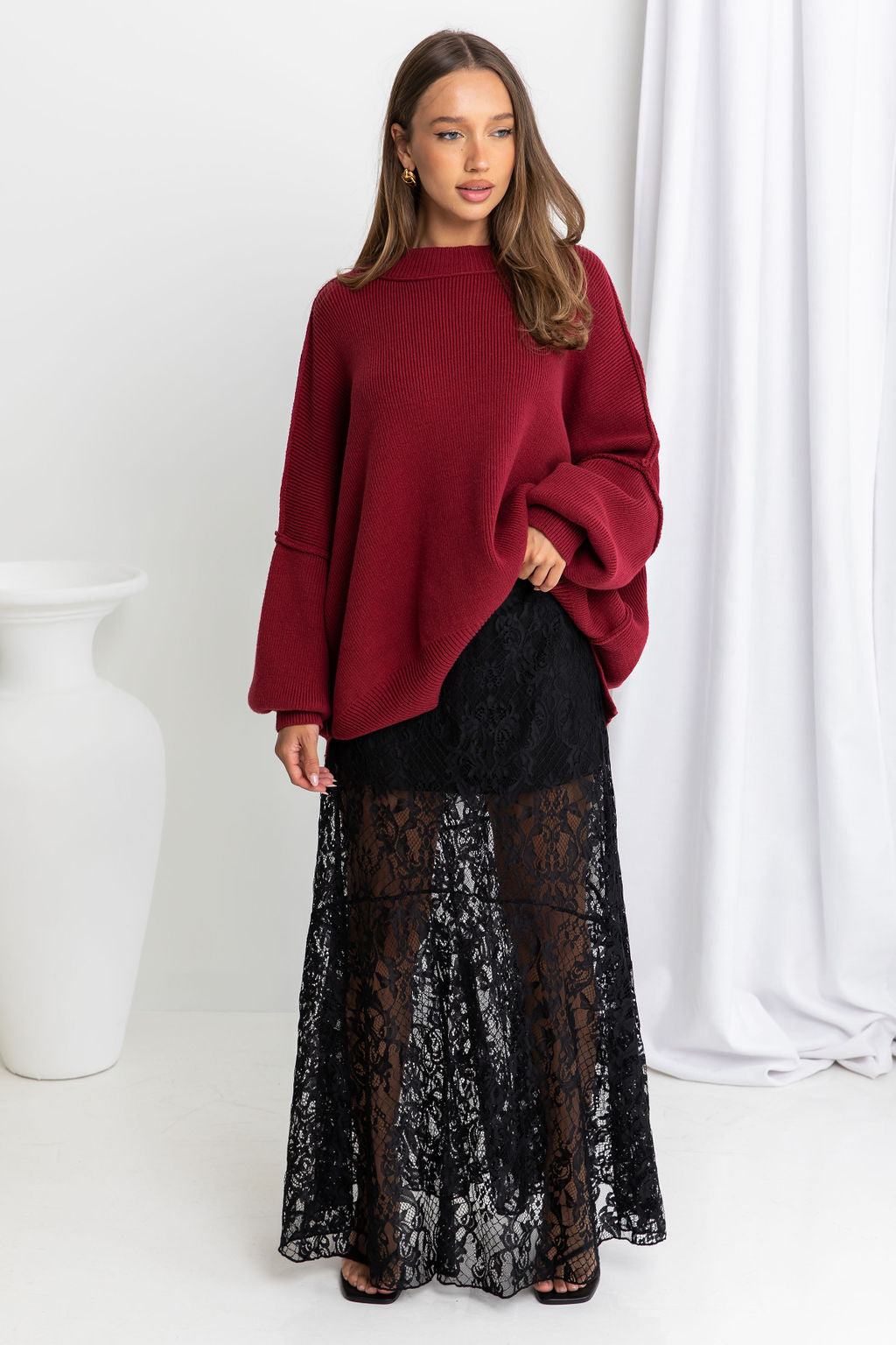Zahra Lace Skirt - Black