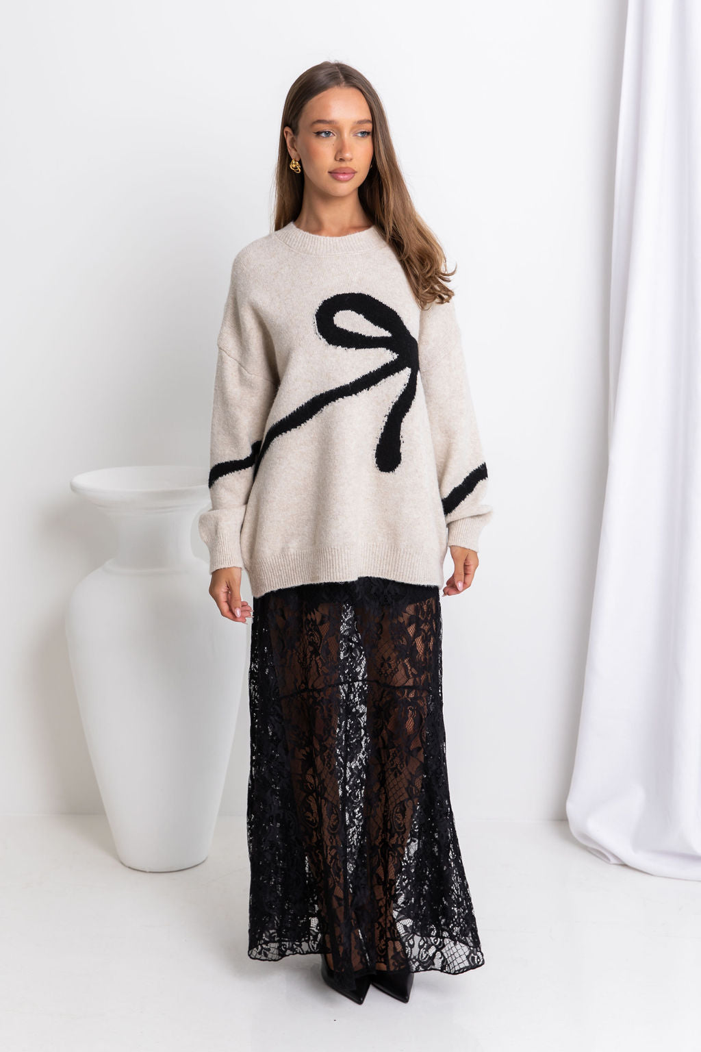 Zahra Lace Skirt - Black