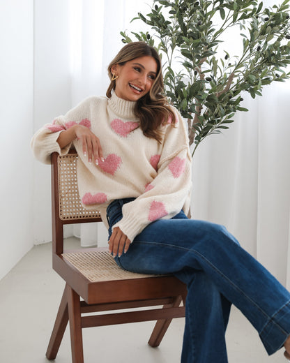 Asterielle Knit - Cream Print