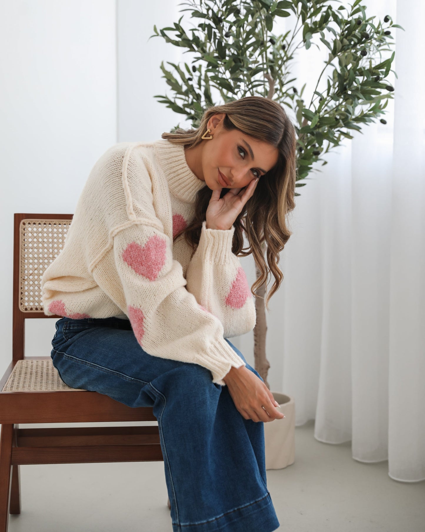 Asterielle Knit - Cream Print