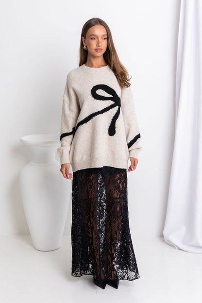 Zahra Lace Skirt - Black